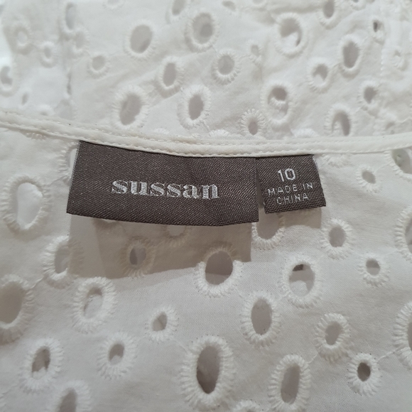 Sussan White Broderie Anglaise Shirt - Picture 5 of 7